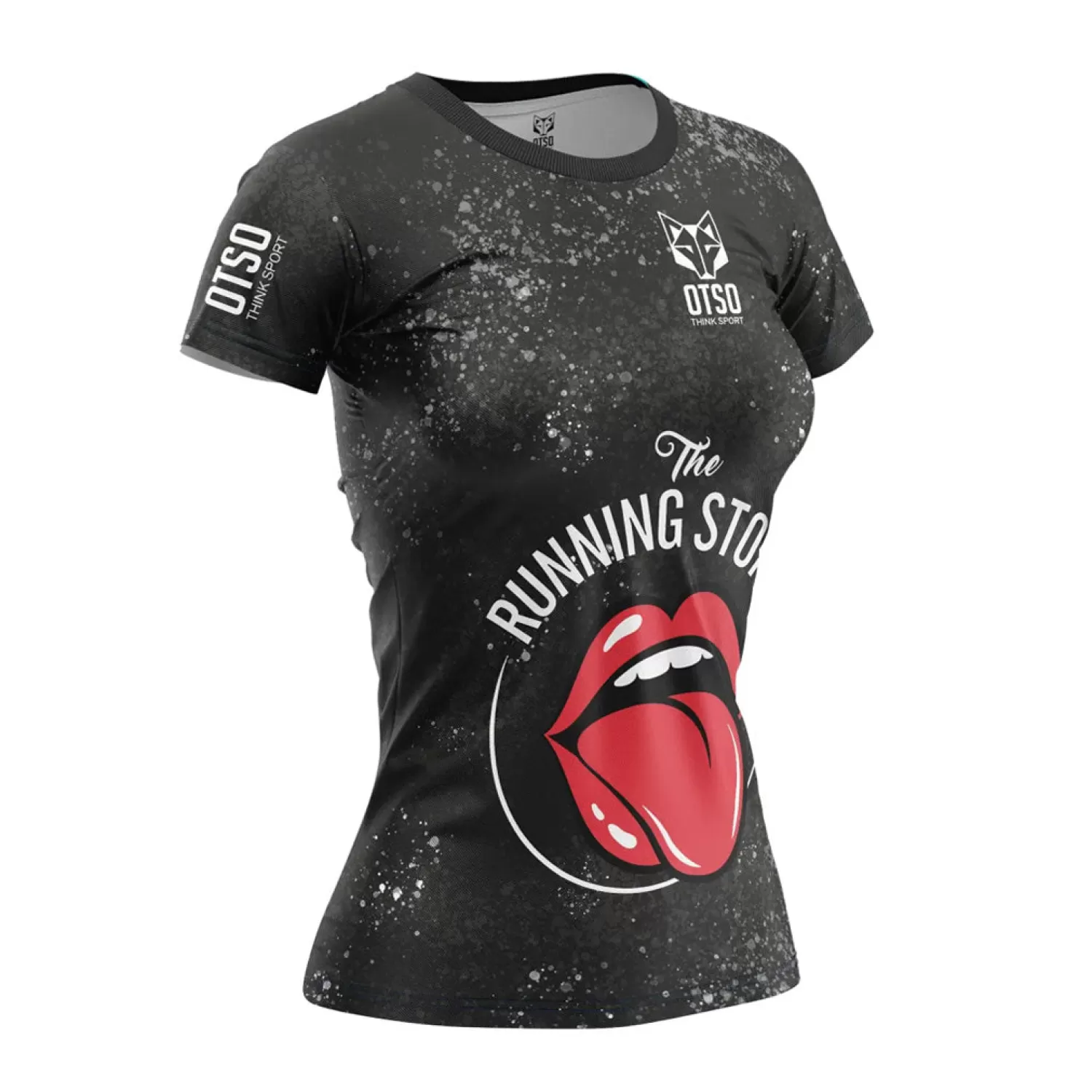 Women OTSO Women's Short Sleeve Shirts>Women's short sleeve t-shirt - Running Stones