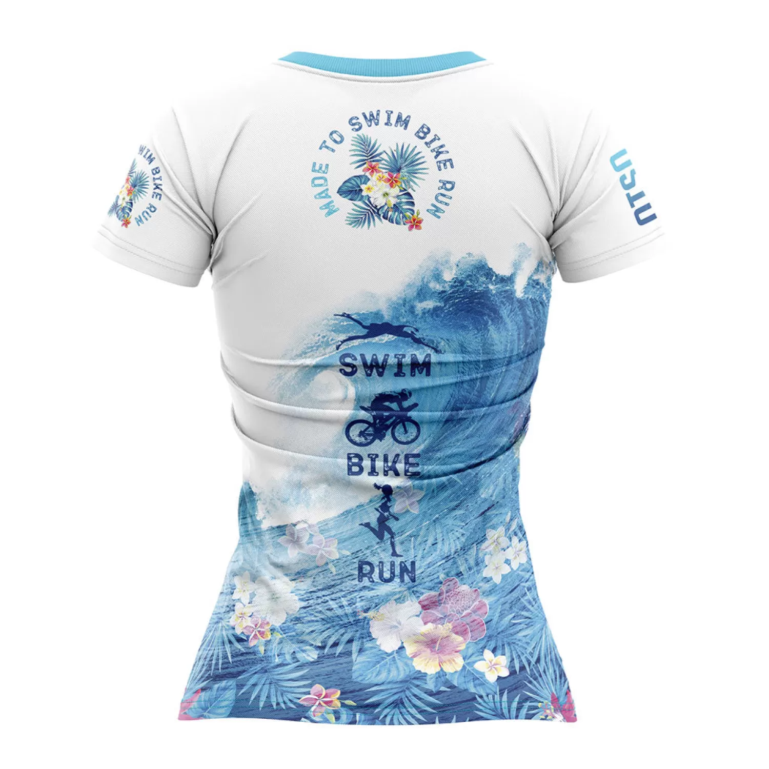 Women OTSO Women's Short Sleeve Shirts>Women's short sleeve t-shirt - Swim Bike Run Wave