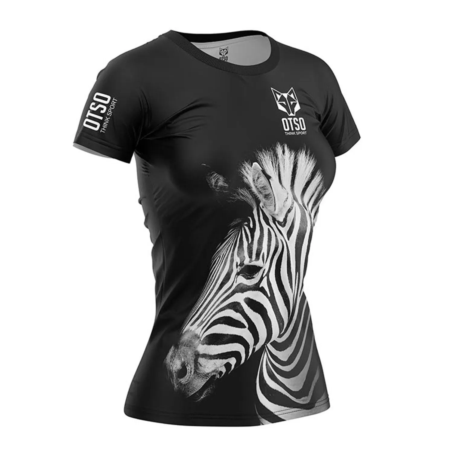 Women OTSO Women's Short Sleeve Shirts>Women's short sleeve t-shirt - Zebra