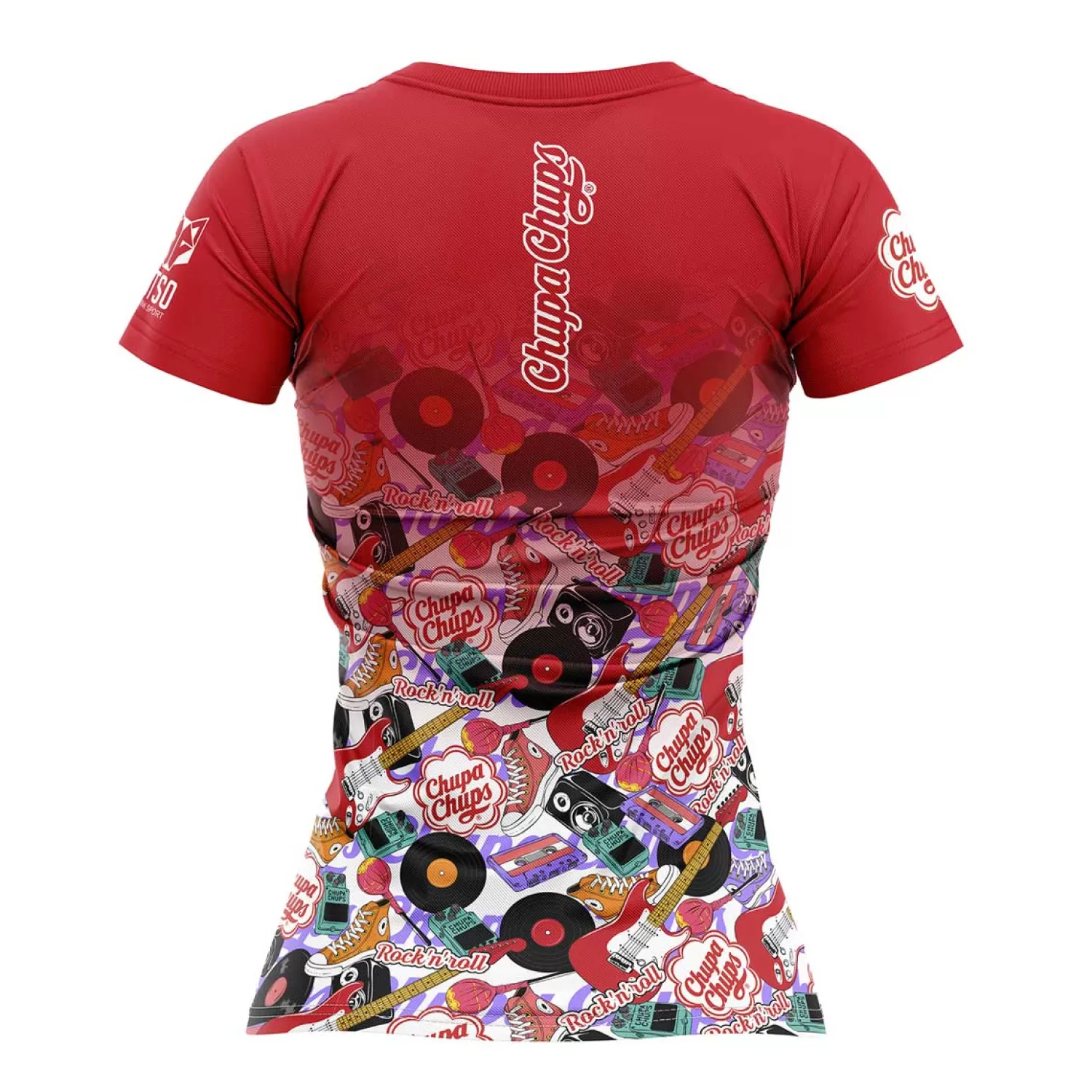 Women OTSO Women's Short Sleeve Shirts>Women's Short Sleeve T-shirt Chupa Chups Rock'n'Roll