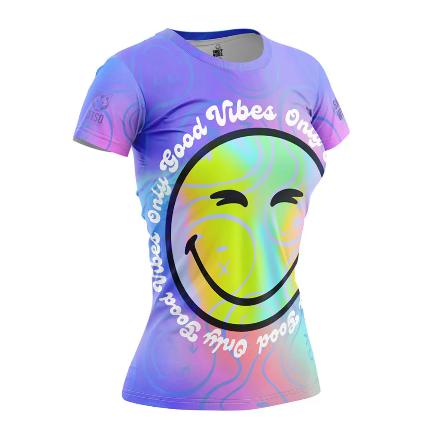 Women OTSO Women's Short Sleeve Shirts>Women's Short Sleeve T-Shirt SmileyWorld Vibes