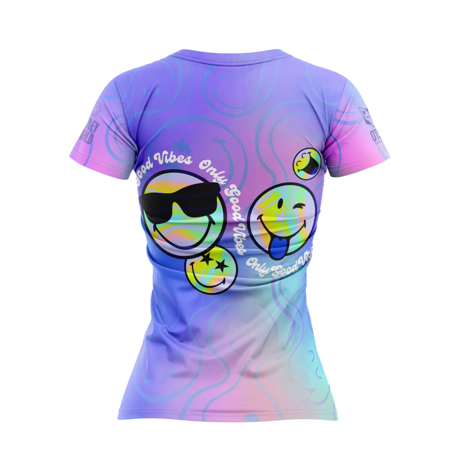 Women OTSO Women's Short Sleeve Shirts>Women's Short Sleeve T-Shirt SmileyWorld Vibes