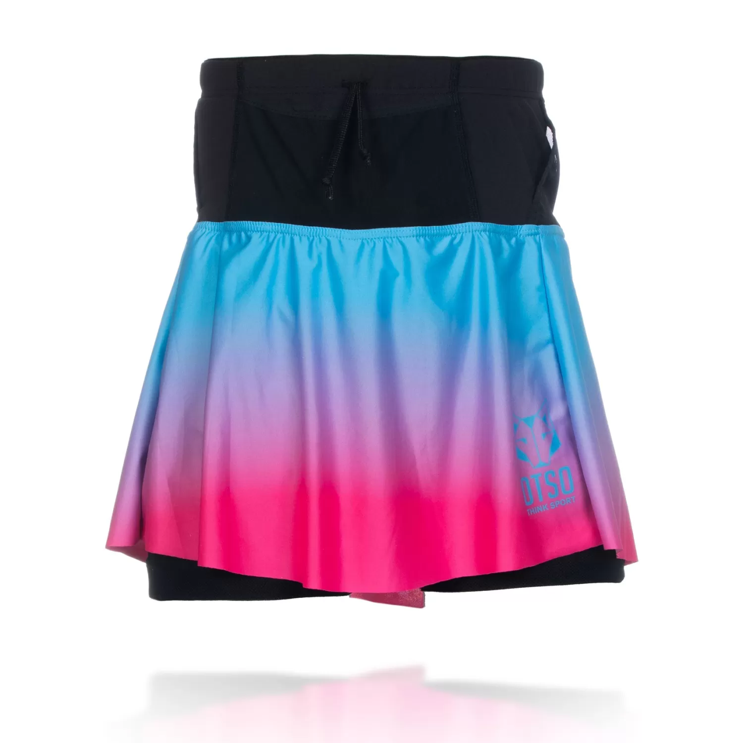 OTSO Running Skirts>Women's Skirt - Light Blue & Fluo Pink