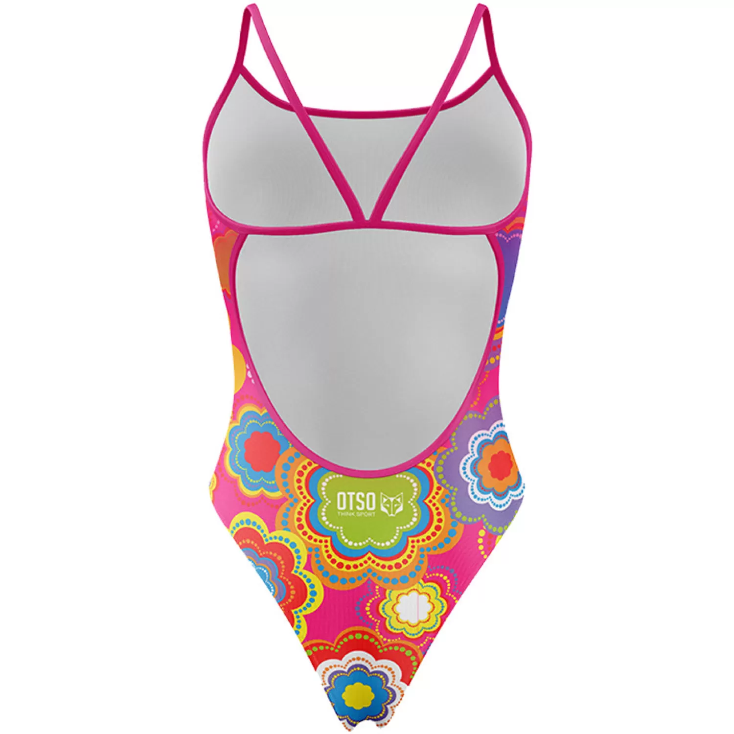 Women OTSO Women's Swimsuits>Women's Swimsuit Chupa Chups Floral Pink -