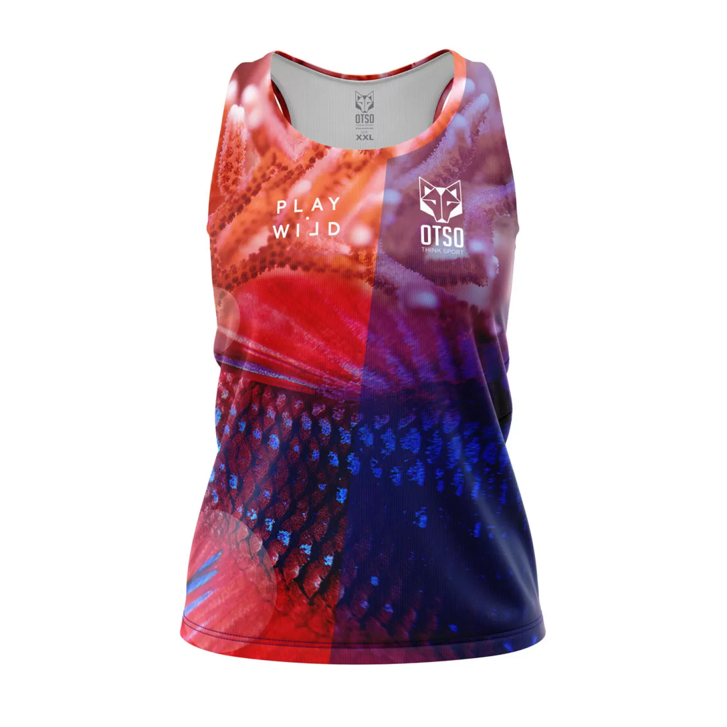 Women OTSO Women's Padel Shirts>Women's Tank Padel Top - Coral